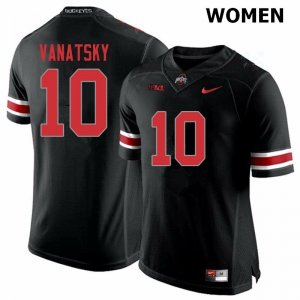 NCAA Ohio State Buckeyes Women's #10 Danny Vanatsky Blackout Nike Football College Jersey GBH7045JQ